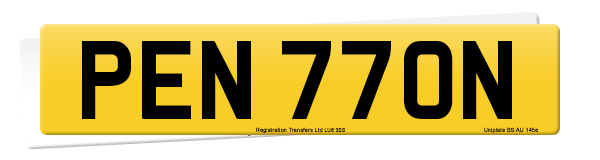 Registration number PEN 770N